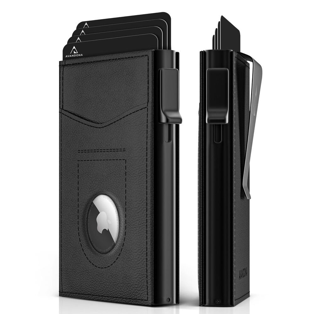 3496 Airtag Wallet - Leather Slim Wallet With Airtag Holder, Minimalist